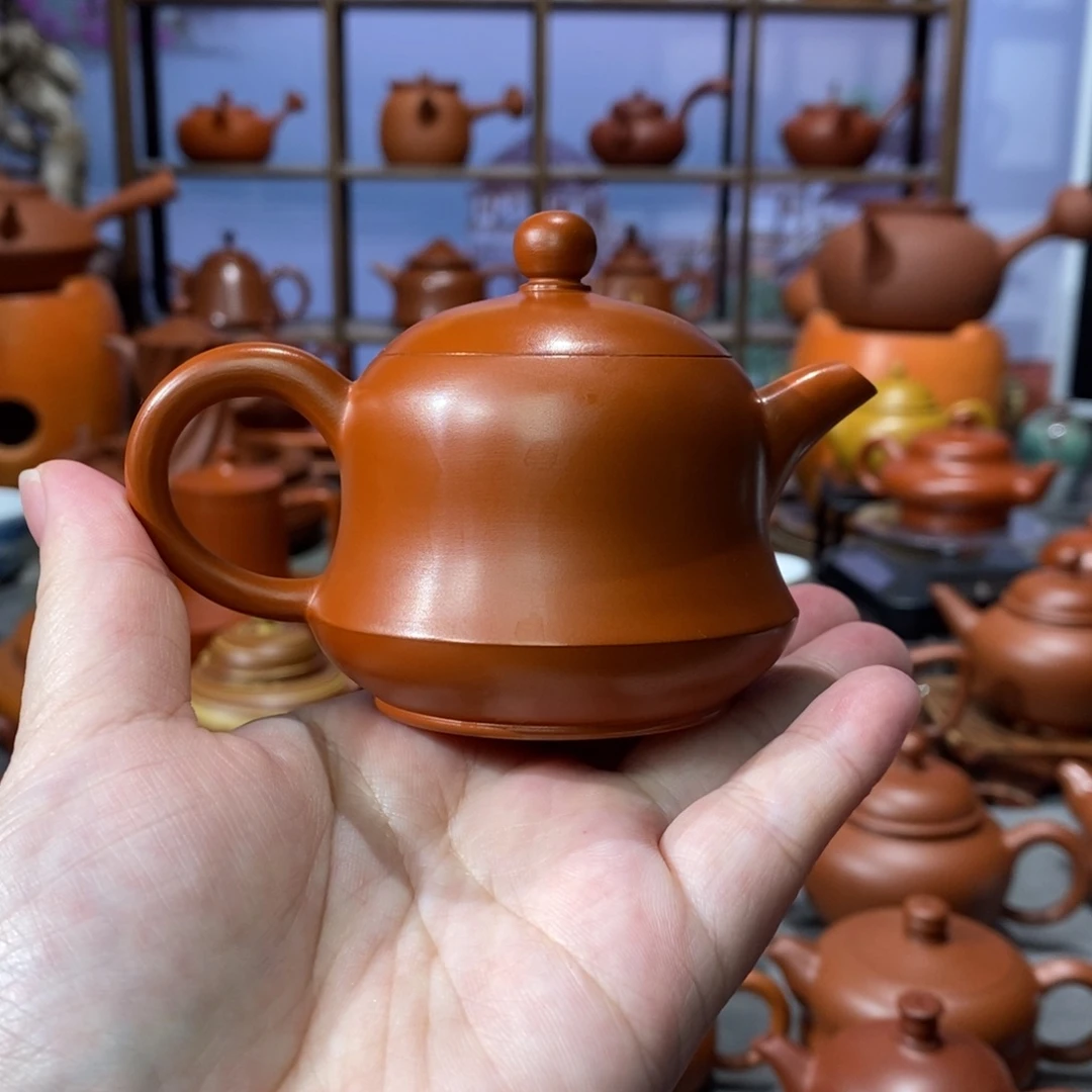 紫砂茶壶吴炫杰朱泥金钟壶100cc