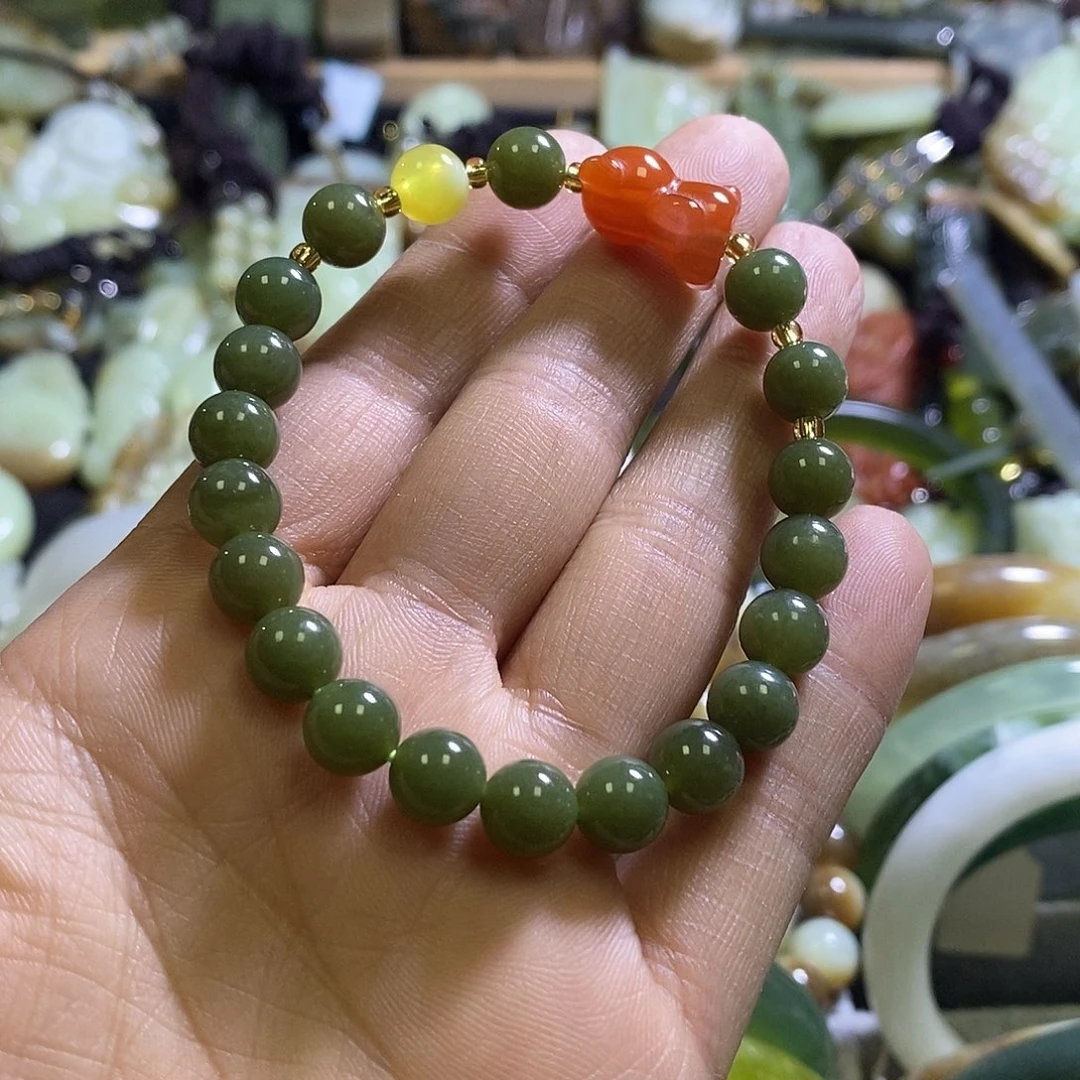 和田玉未镶嵌手链