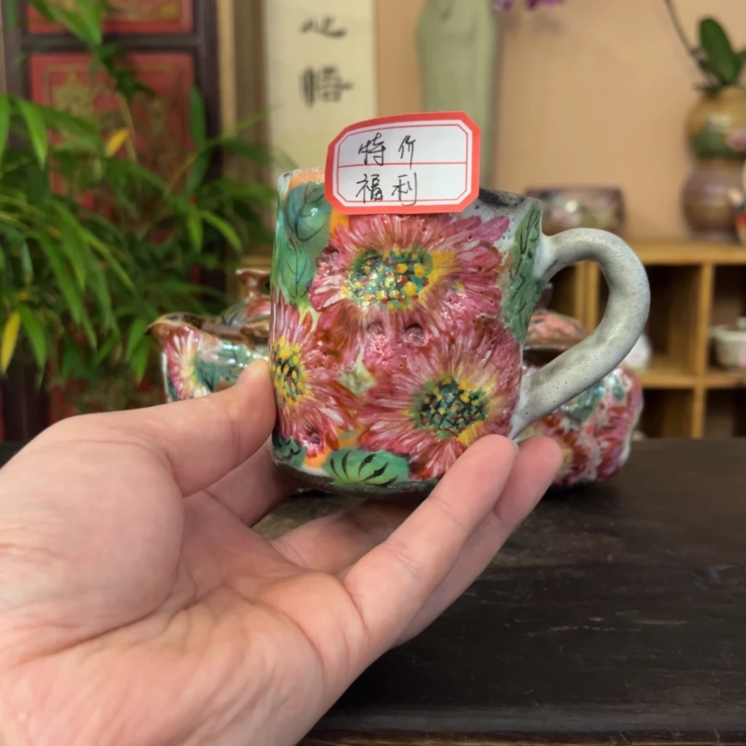 时***斗柴烧纯手工手绘陶瓷