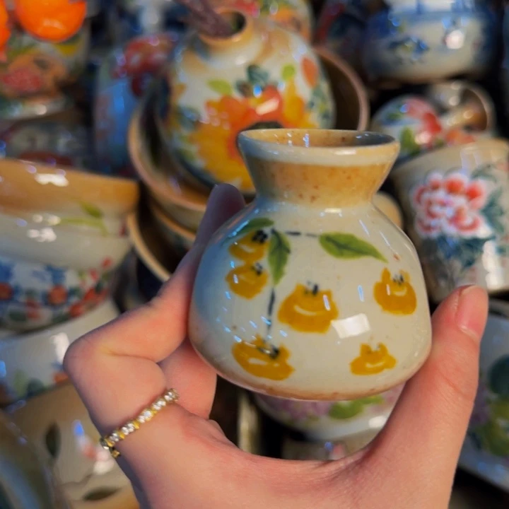 瓷片手工手绘陶瓷细微不一样