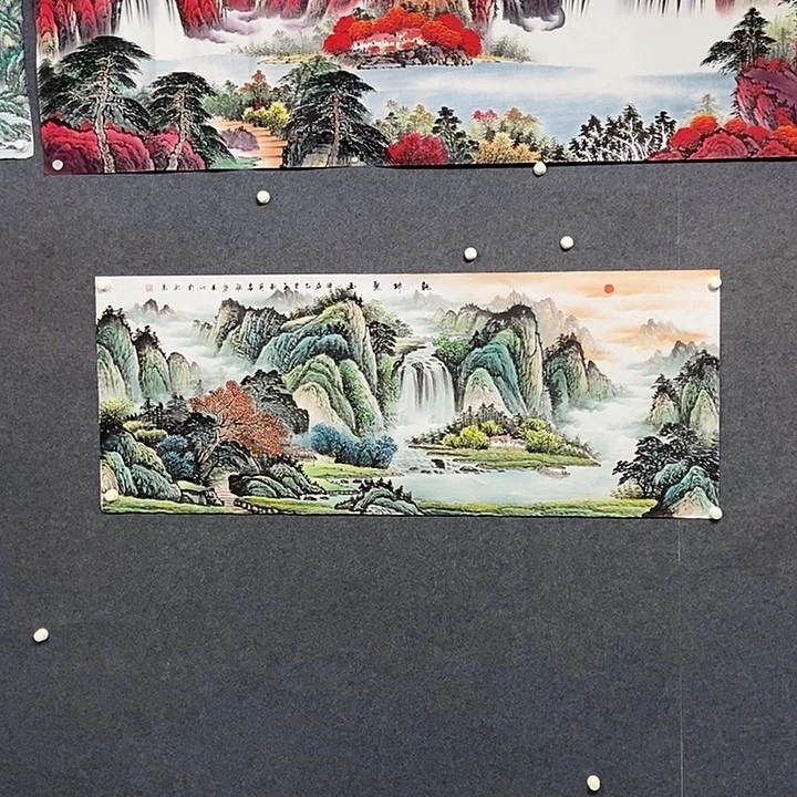 国画小六尺山水一副