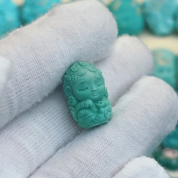 偷****未镶嵌绿松石珠宝奇石