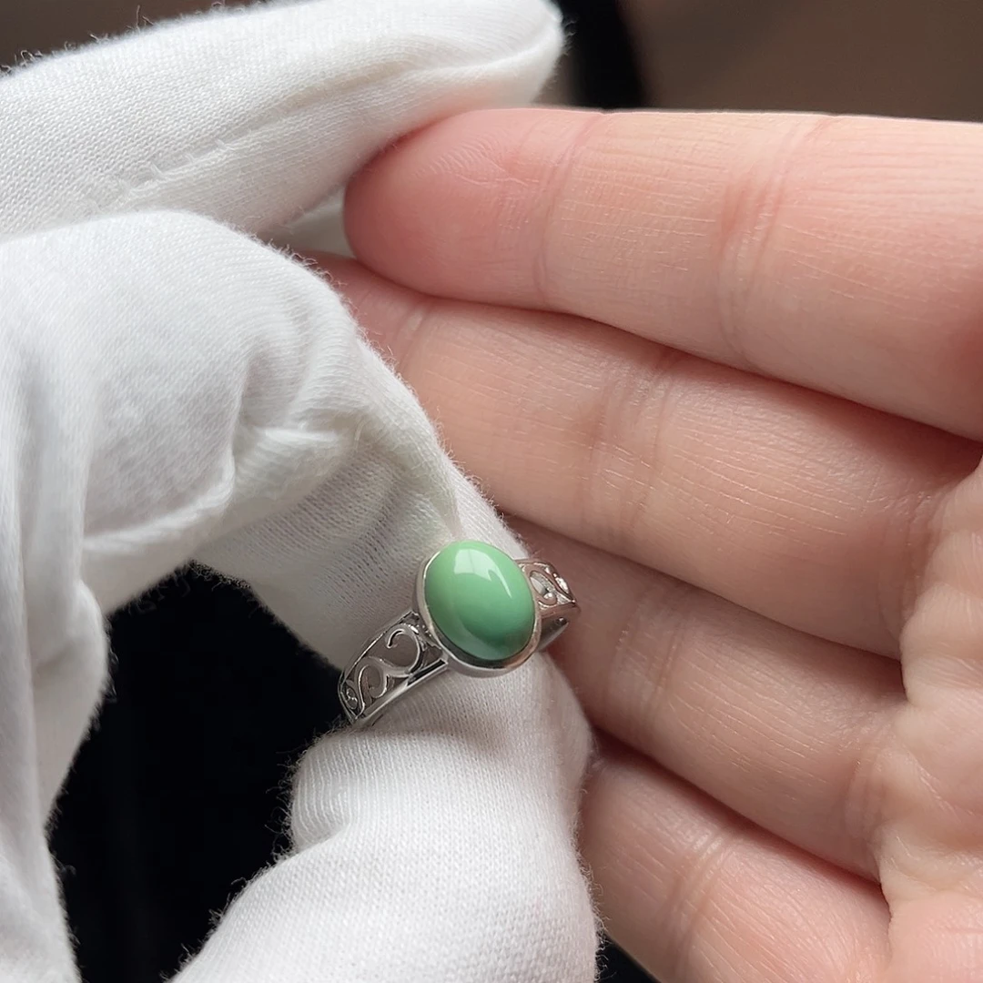 绿松石珠宝奇石银S925镶嵌