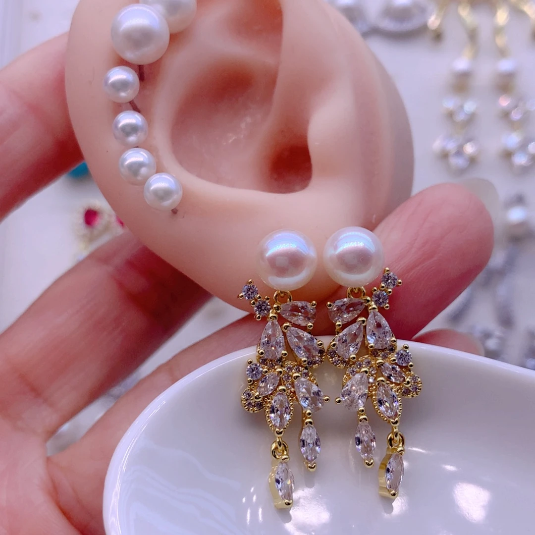 耳饰淡水珍珠合金