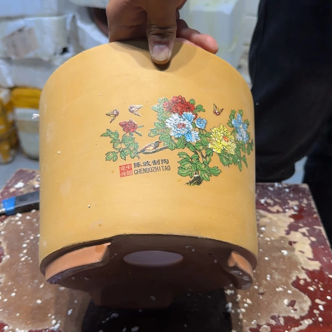 紫砂花盆口径20高度17