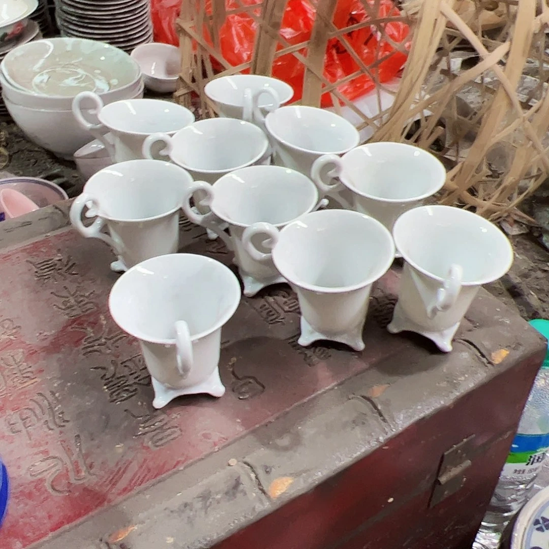 摆件陶景德镇陶瓷酒杯10个