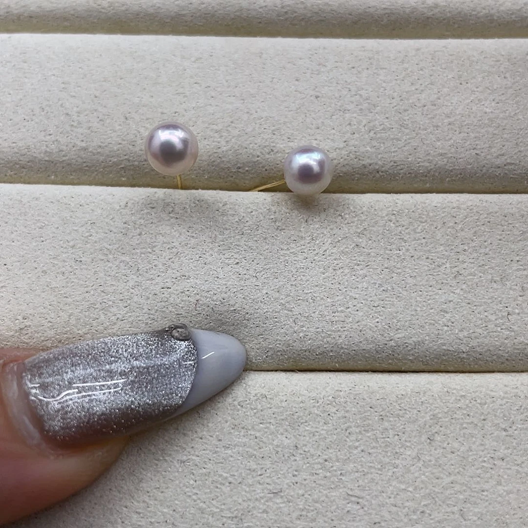 海水珍珠18K金镶嵌耳饰