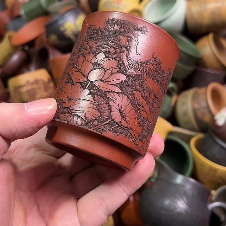 紫砂茶杯全手工紫砂主人杯