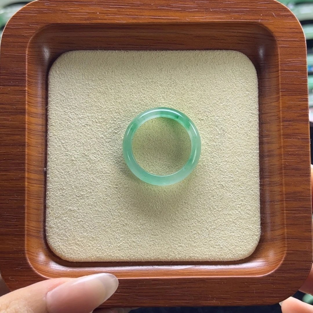 石英质玉（非洲翠）未镶嵌戒指19.7直径 戒指