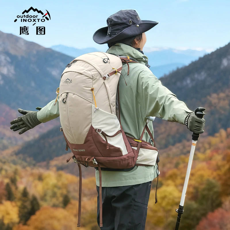 INOXTO/鹰图登山包多功能休闲旅行大容量徒步野营透气双肩背包