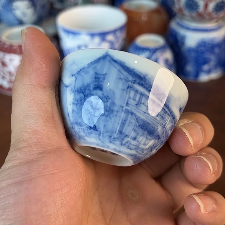 可***逗瓷片景德镇全手工手绘陶瓷