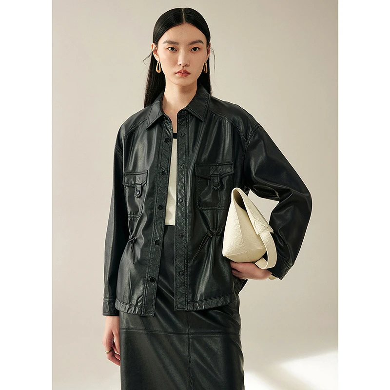 【小余专属】MOFAN摩凡秋新款黑色短外套MDW473859