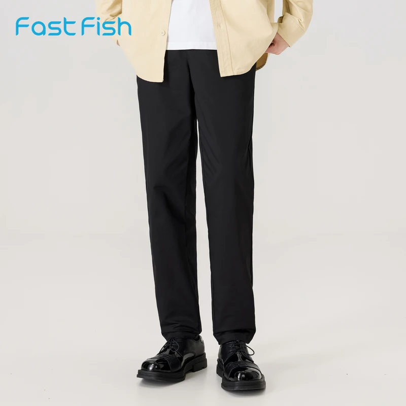 2025春季新款男士小刺绣点缀锥形裤子通勤遮肉百搭时尚休闲裤