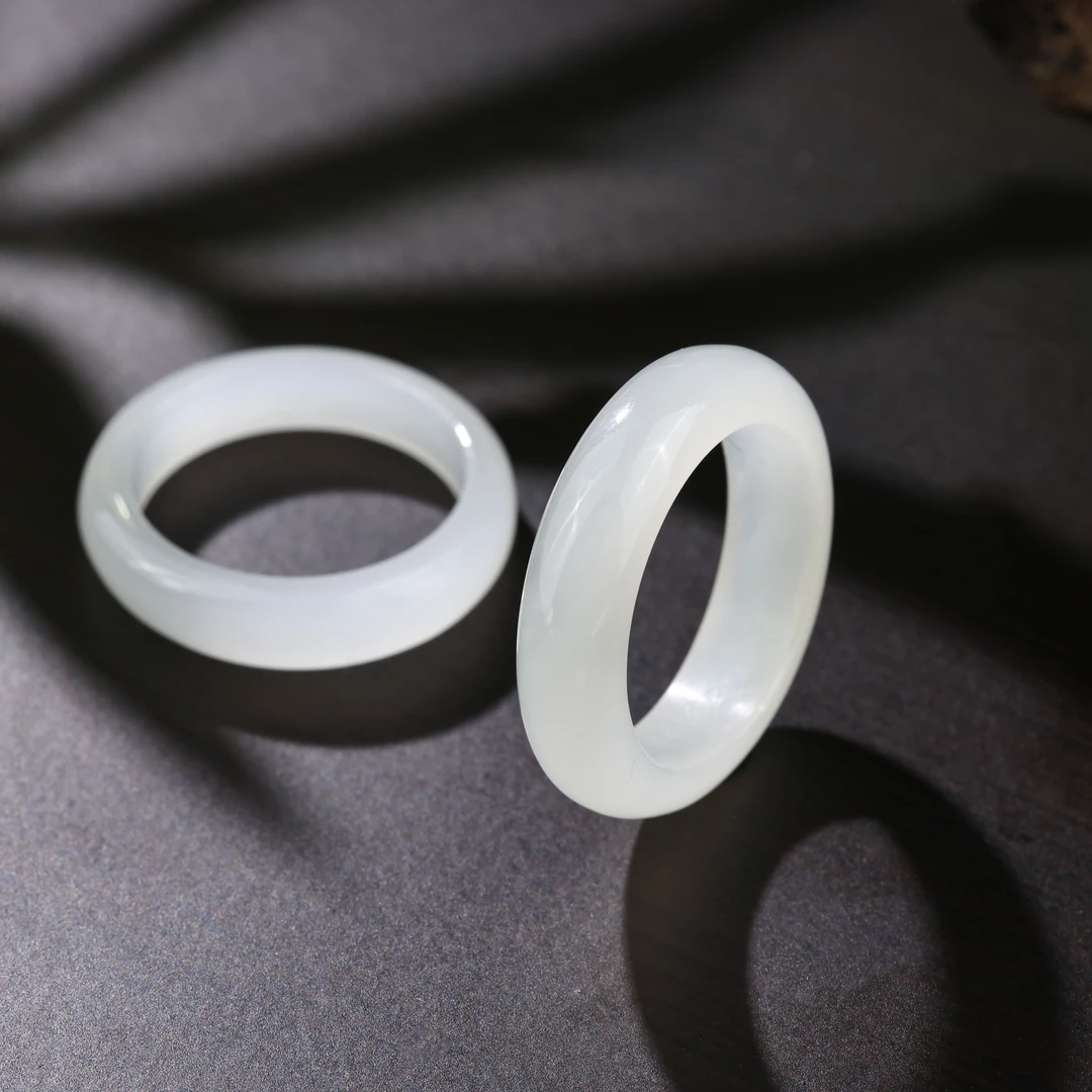 【举石臻选】TA0506-1980-40和田玉戒圈（一件/多样性发/圈口自选）Z