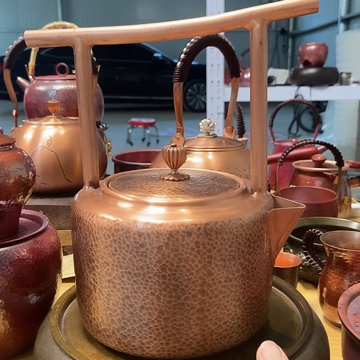 纯手工制作紫铜铜壶