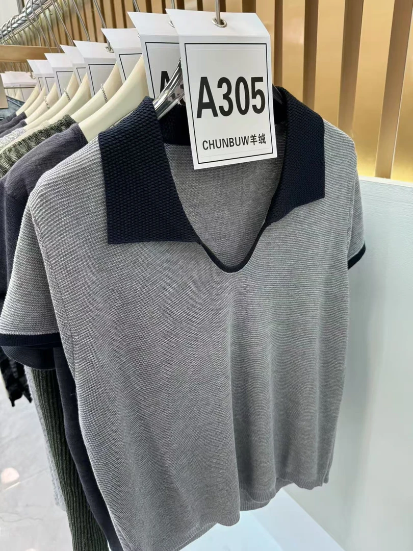 超细莱赛尔天丝针织polo衫短袖女装上衣