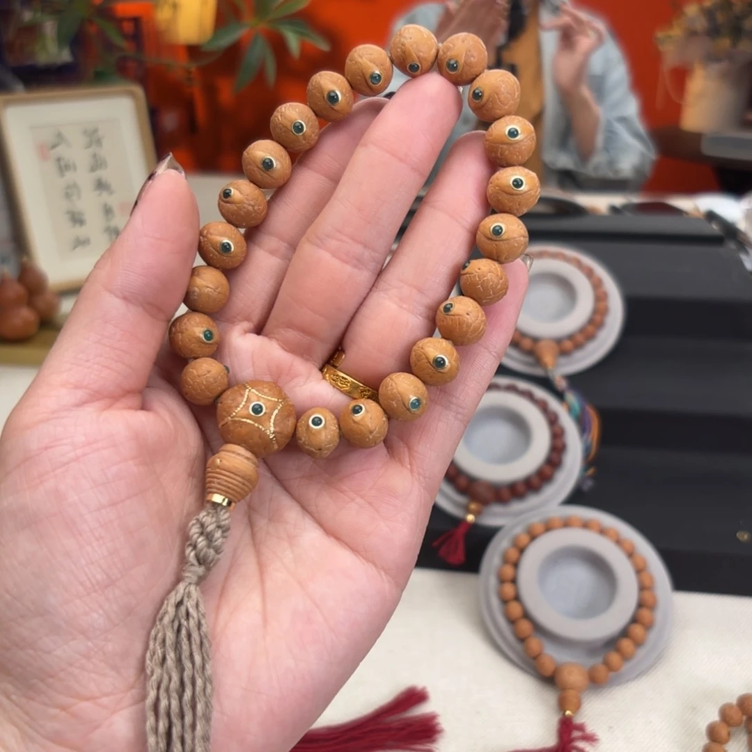凤眼菩提吊坠*️ོ11毫米镶嵌玛n
