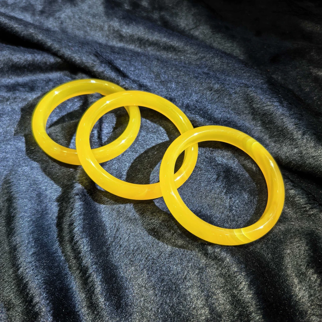 江德洋珠宝S8078田黄冻玛瑙黄手镯-配礼盒-多样性发货只发一件