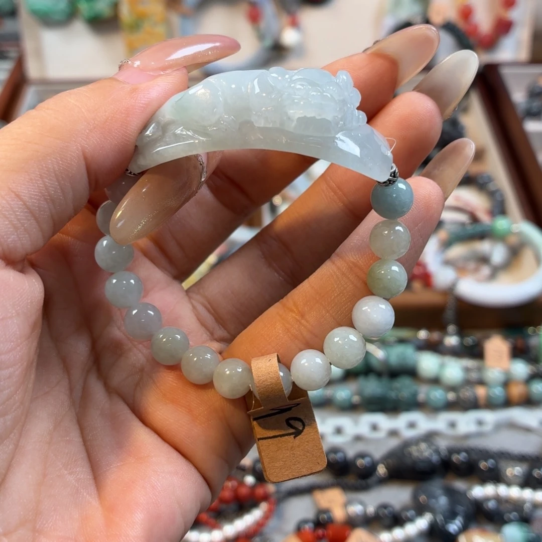 翡翠未镶嵌挂件手串