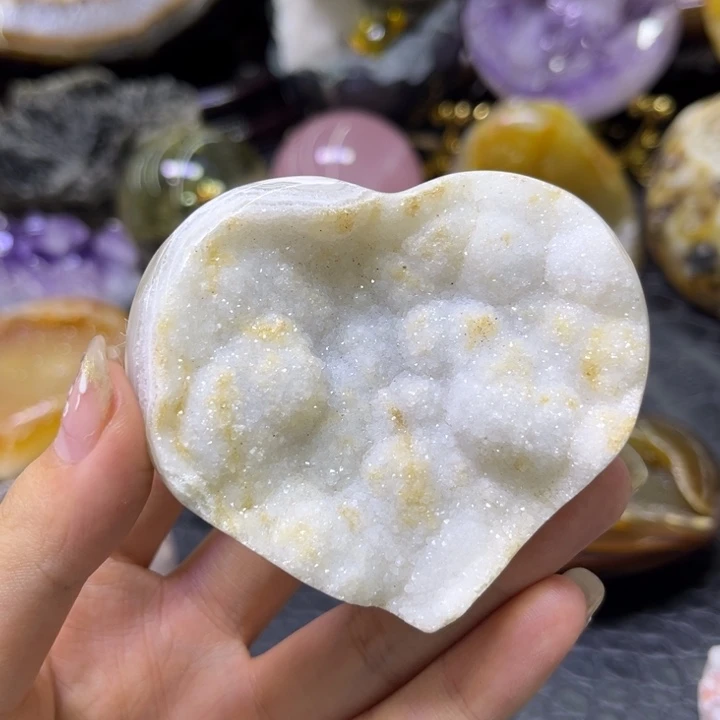 未镶嵌发饰水晶白软爱心
