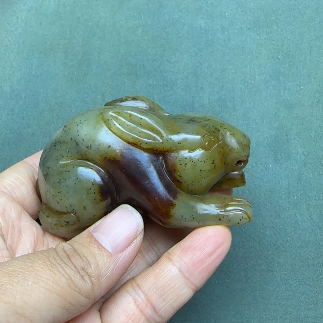 和田玉把件未镶嵌心*距