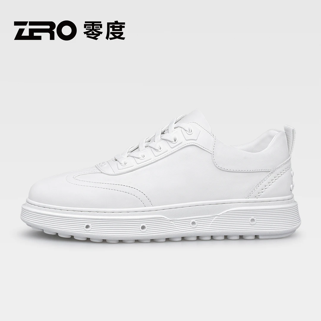 ZRO零度【新品上新】男士极简风皮革拼接增高时尚百搭休闲板鞋53935