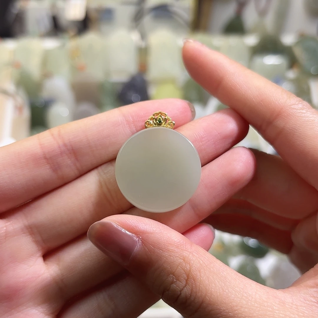 和田玉银S925镶嵌颈饰