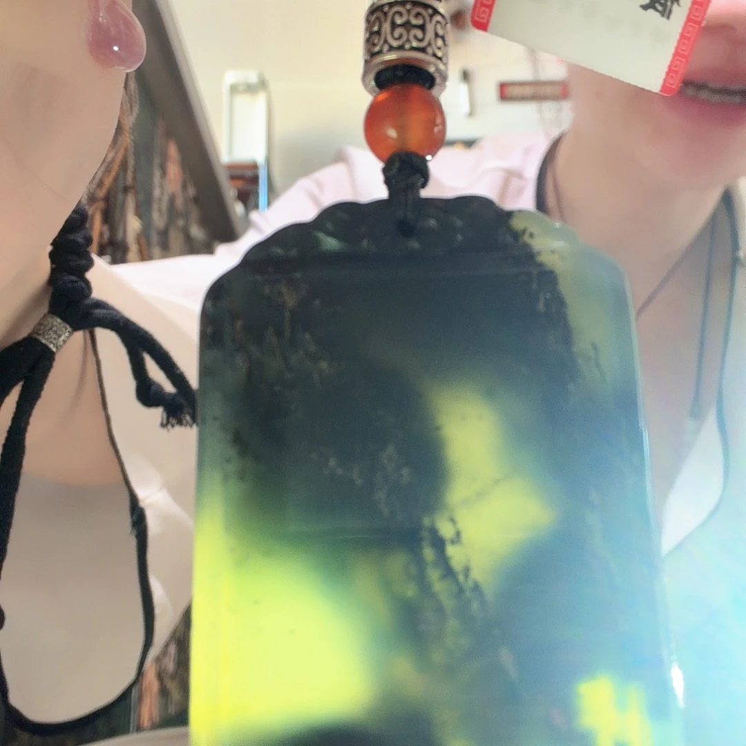 岫玉未镶嵌平安无事牌