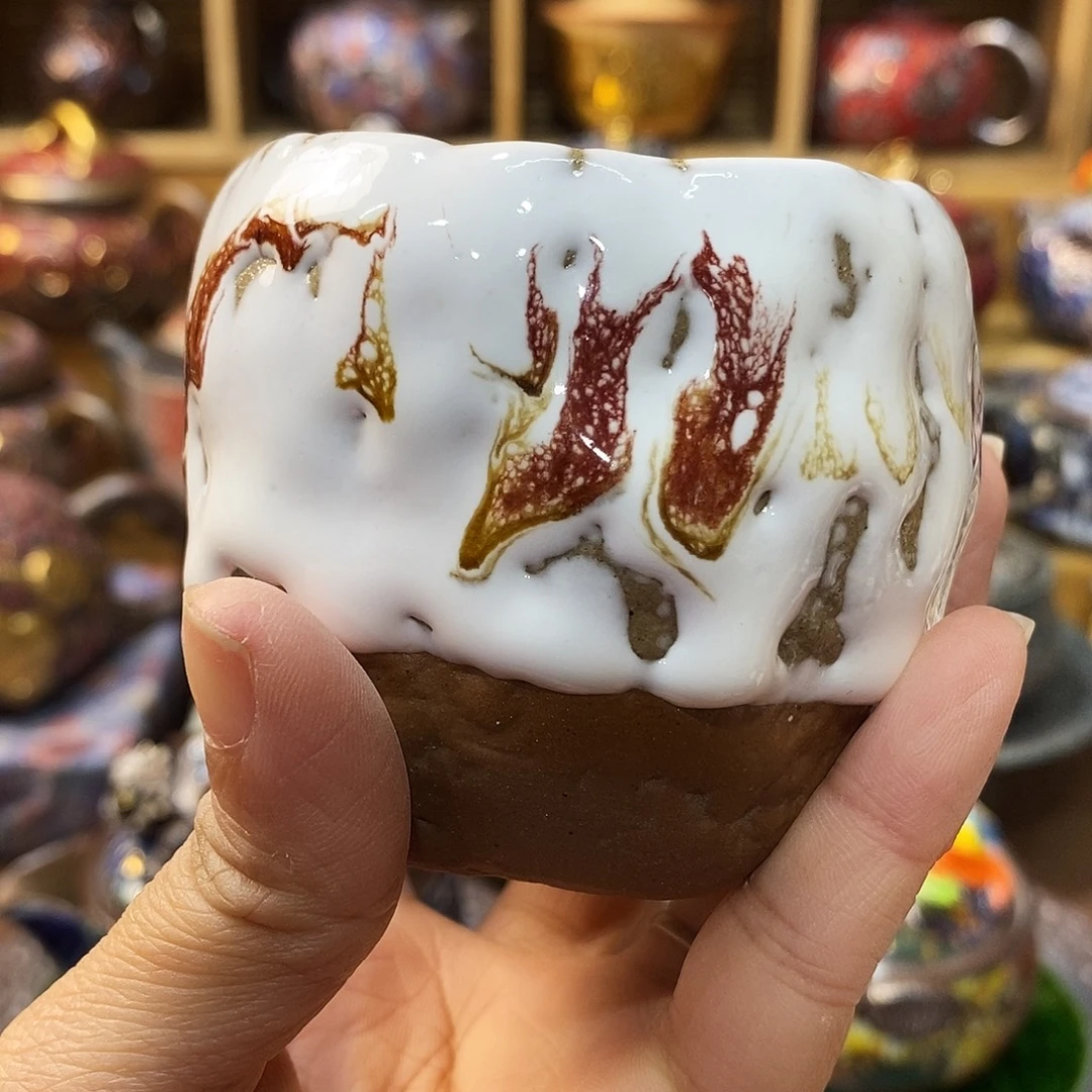 粗陶柴烧志野茶器