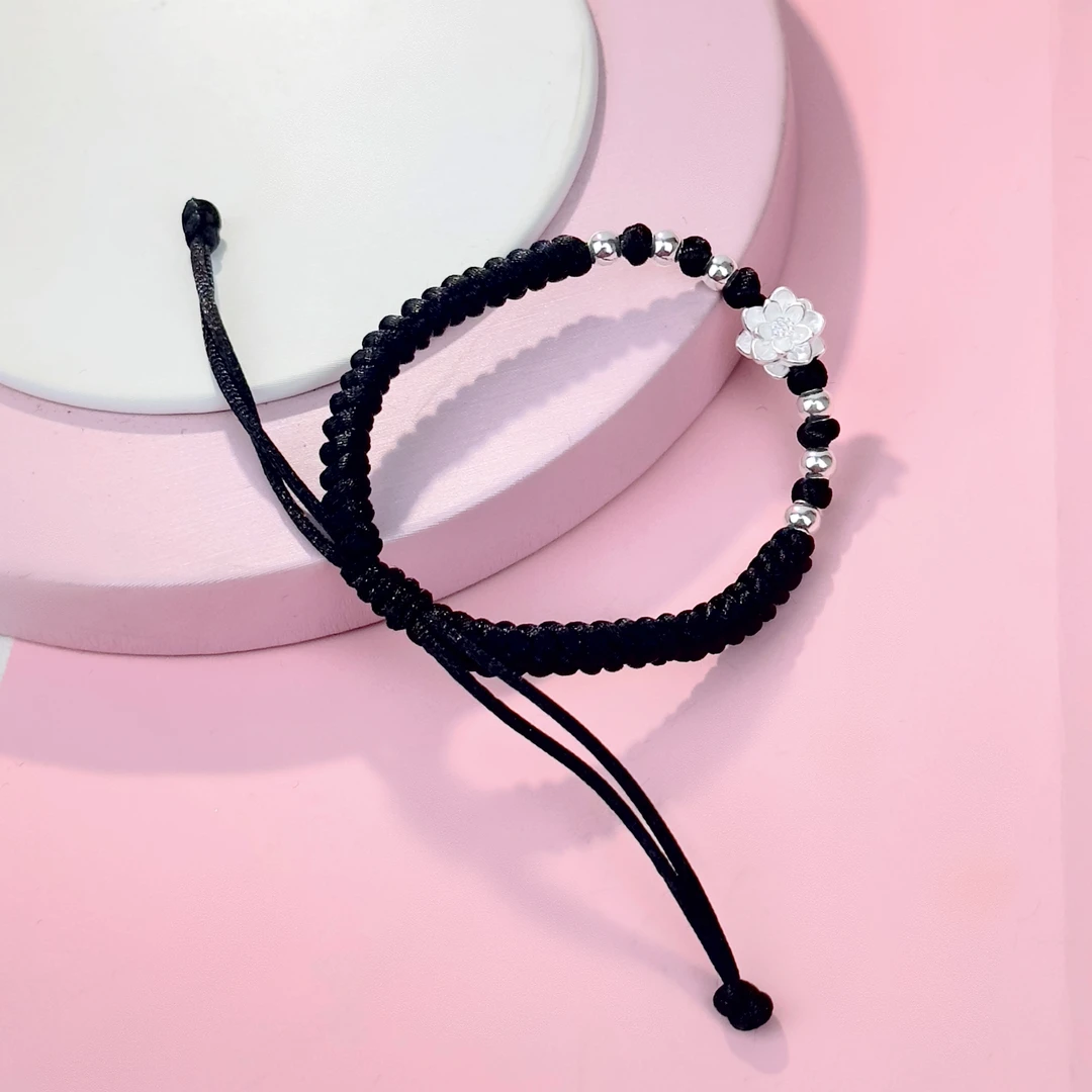 足银手链 爱敏首饰纯银S990手链kara