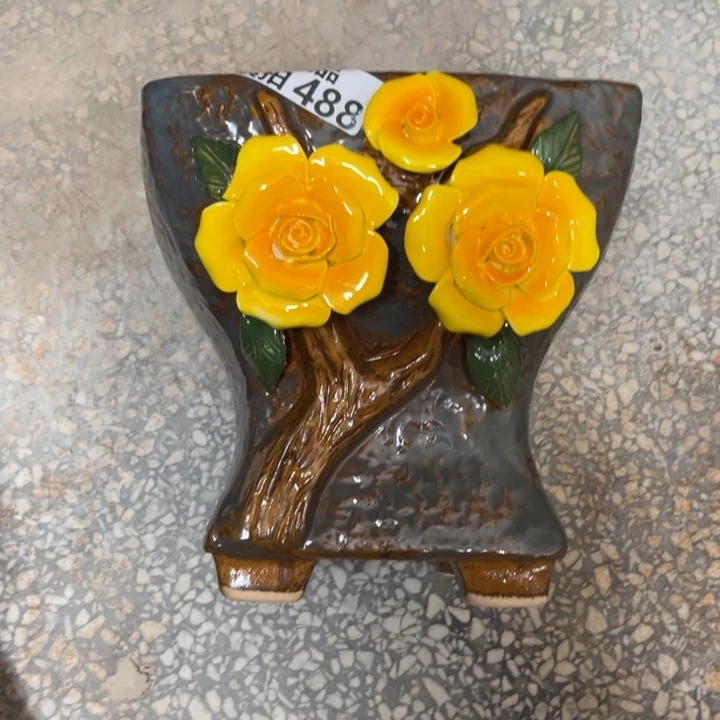 紫砂花盆粗陶材质多肉花盆488