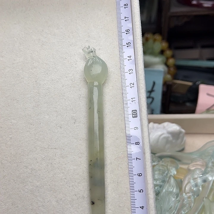 蛇纹石玉未镶嵌发簪