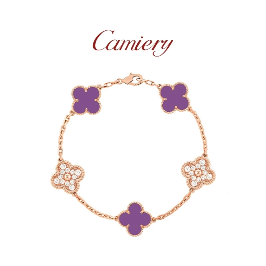 CAMIERY/卡美瑞 五花拼钻手链精致白粉紫色XDW
