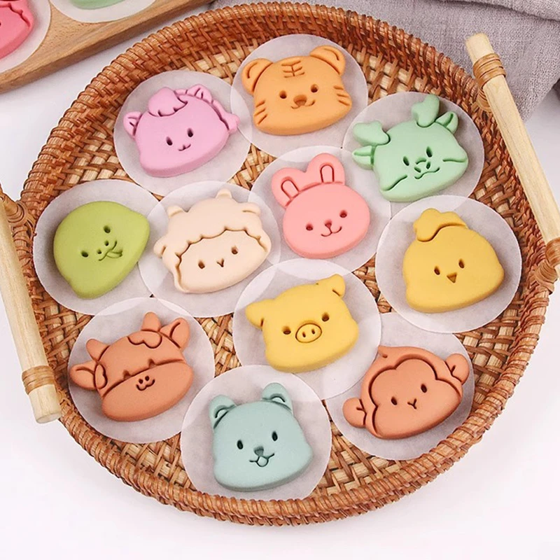新年十二生肖馒头模具卡通动物一口馒头儿童花样辅食模具养生馒头