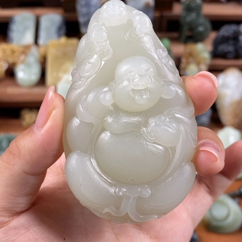 【闪购商品】未镶嵌和田玉把件幸****湾定制