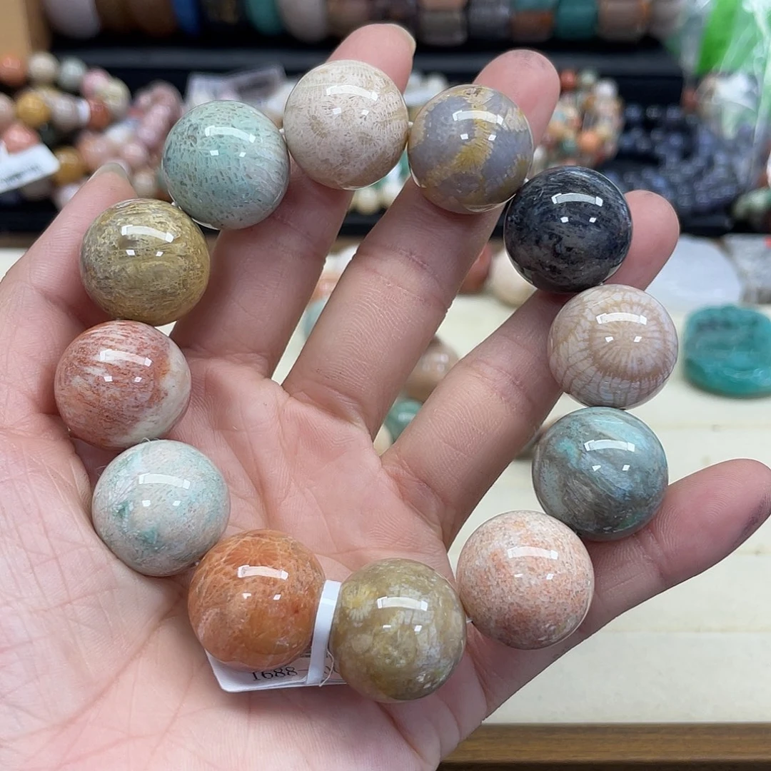 未镶嵌手串硅化珊瑚（珊瑚玉）猫****o618