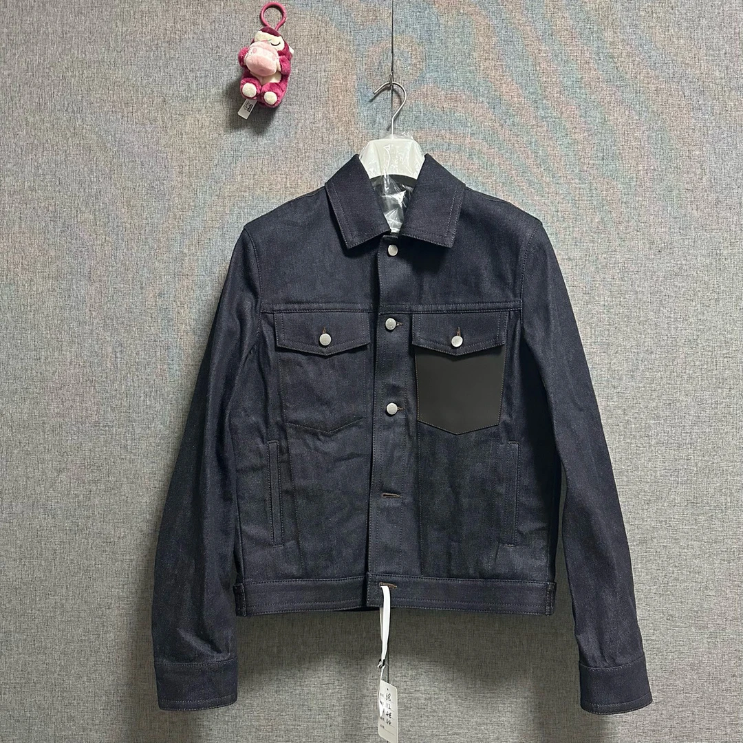 未使用 Hermes/爱马仕 SS25 海军蓝牛仔外套/48码/r1073/22980