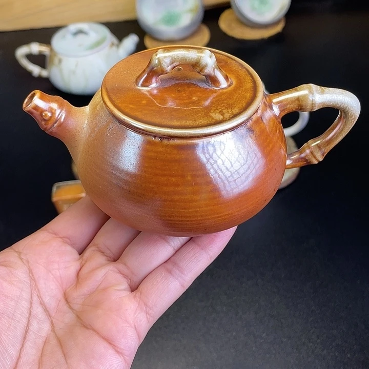 燃薪柴烧茶器竹节壶