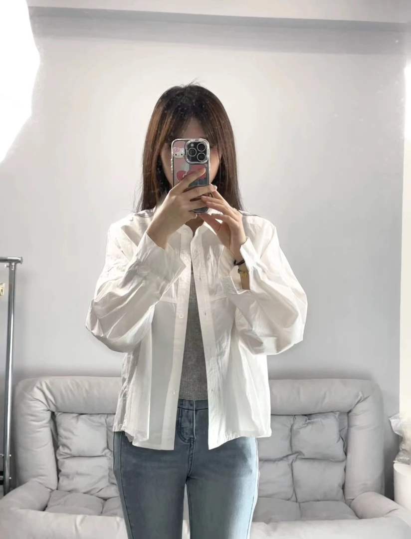 衬衫外套+背心上衣法式休闲时尚叠穿两件套装女