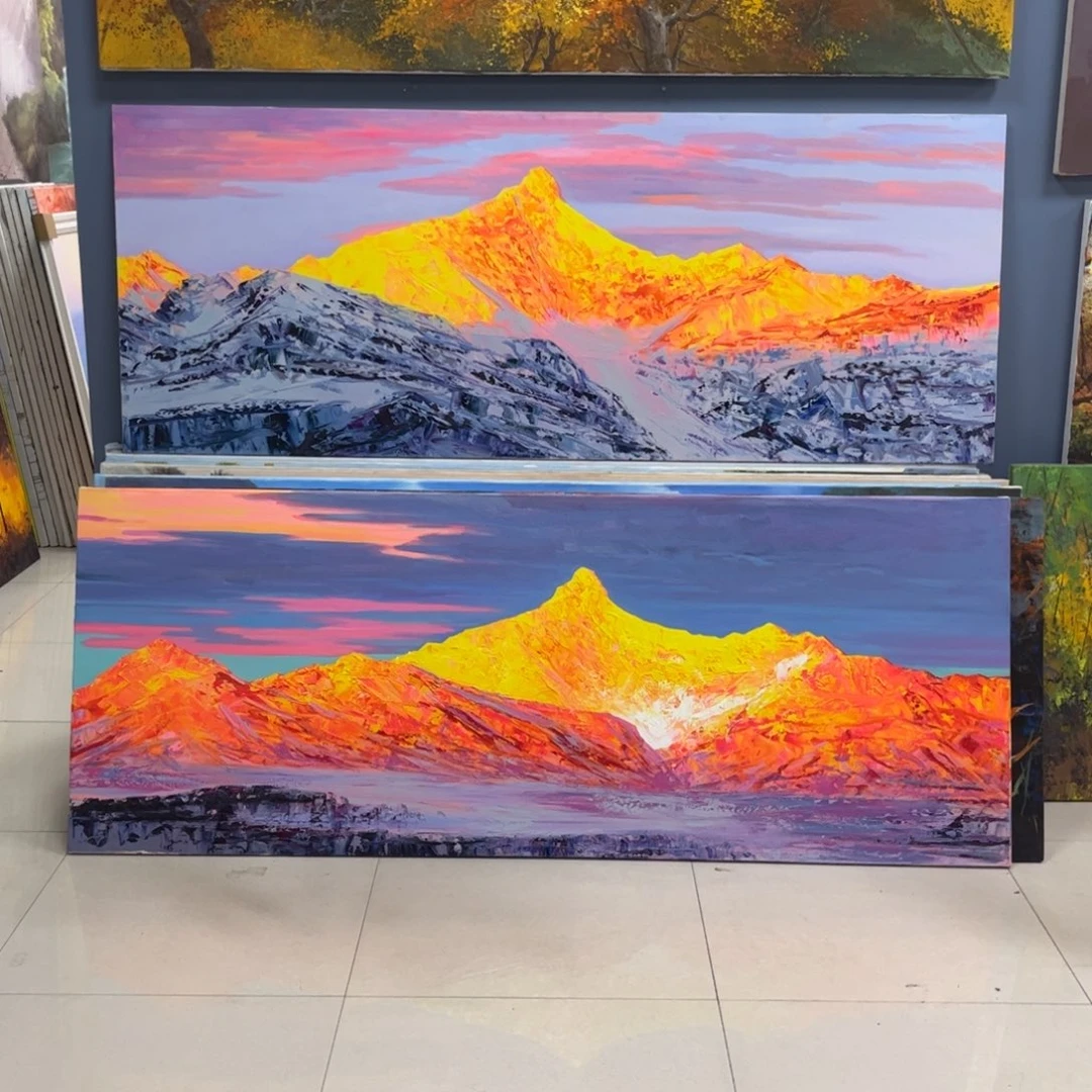 帅***赞手工手绘精品油画70➕180
