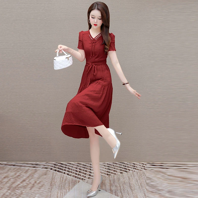 五一喜婆婆婚宴装夏平时可穿高端轻奢高级感洋气年轻妈妈结婚礼服