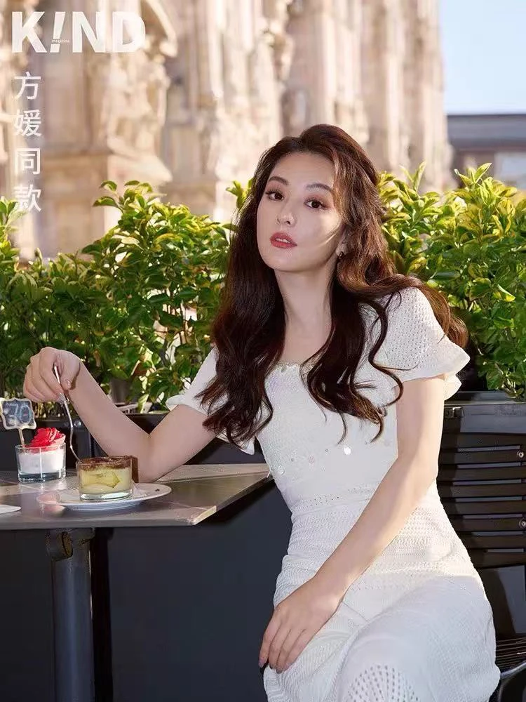 花颜法式显瘦套头鱼尾裙优雅名媛长裙长款夏季宴会