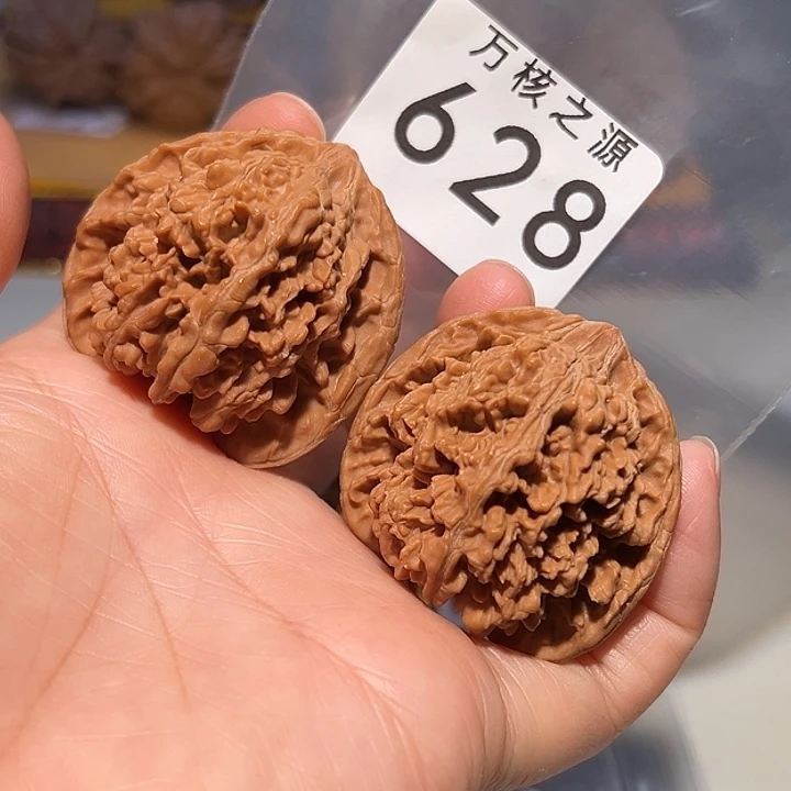 桃核吊坠42满天星，精品对，