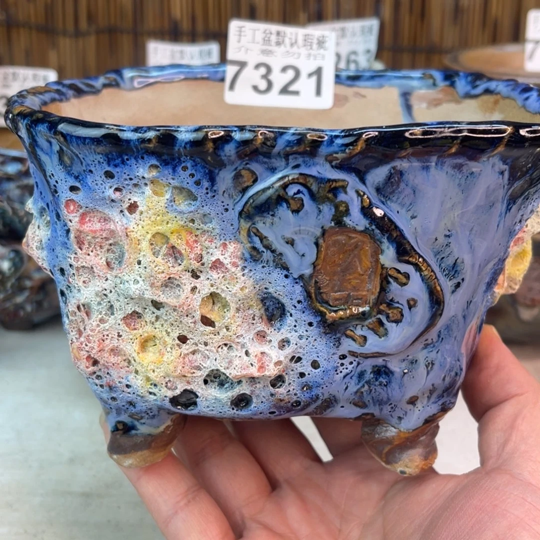 手工花盆默认瑕疵完美者勿拍