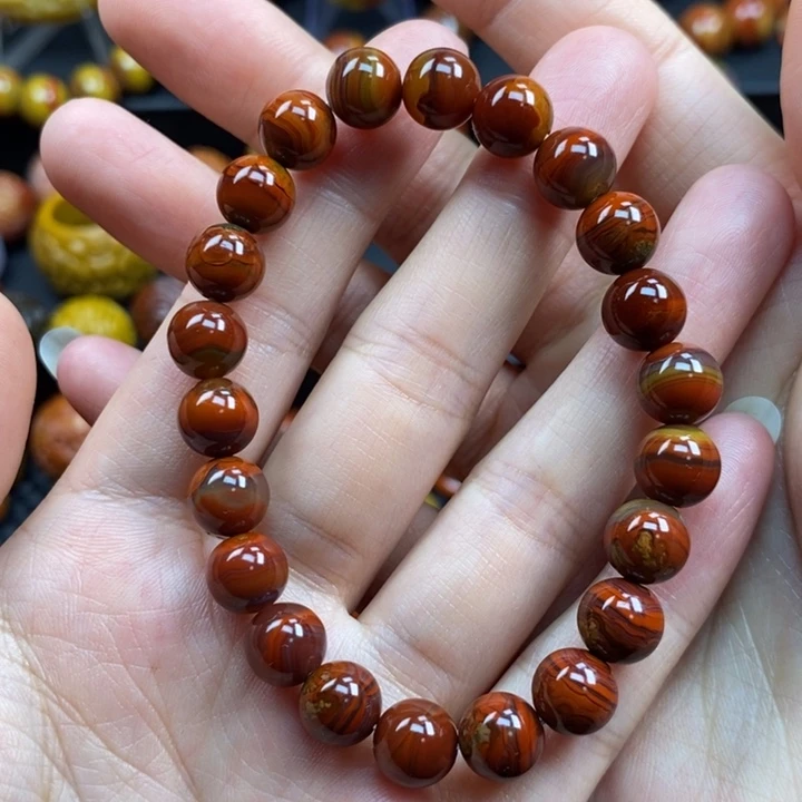 玛瑙/玉髓未镶嵌手串战国红手串