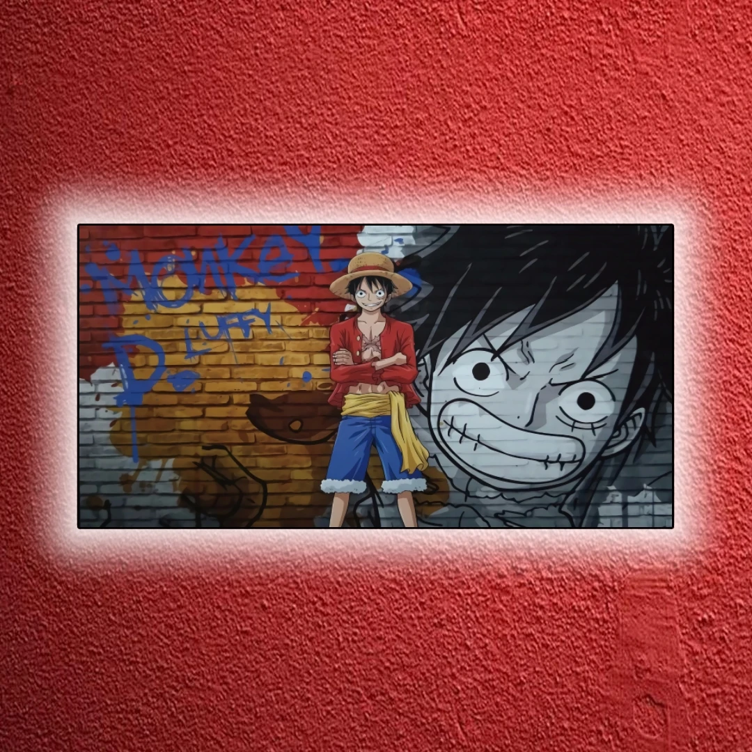 [D6]海贼王路飞装饰画墙贴卧室宿舍背景墙贴动漫高清墙面PVC30*60