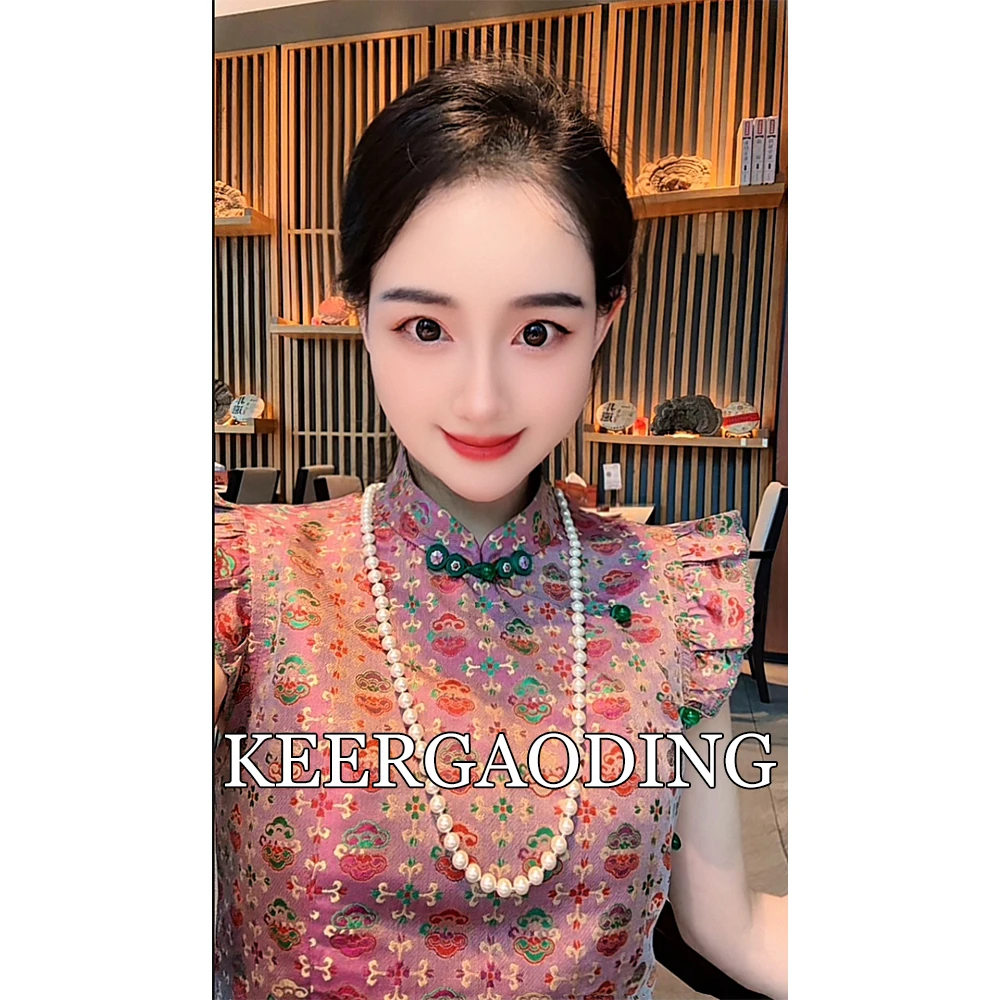 【可儿·高定】非遗蜀锦高端新中式国风设计师款桑蚕丝马甲3-J6373