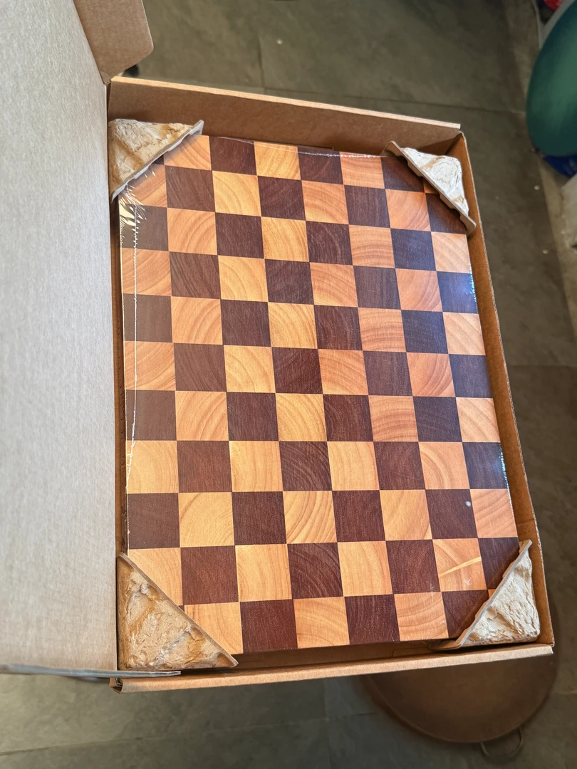 防滑垫棋盘格菜板防滑实木实心家用简约复古轻奢