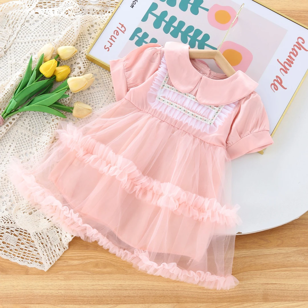 女童夏季连衣裙2025新款儿童网纱公主裙女宝宝童装夏装裙子薄