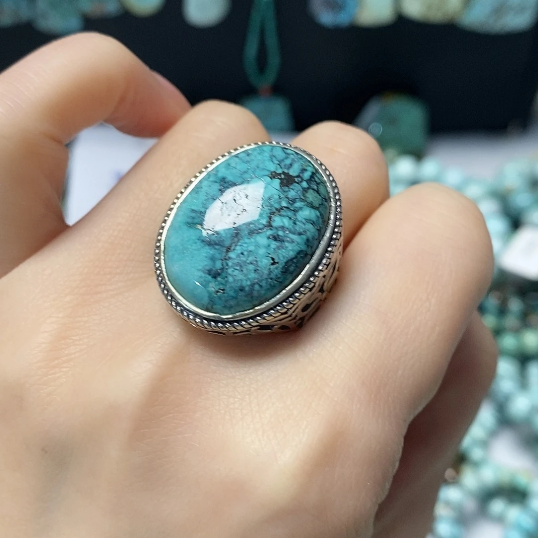 绿松石银S925镶嵌珠宝奇石